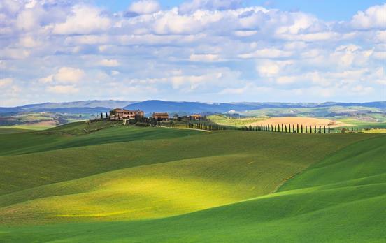 Weite Landschaften der Toskana