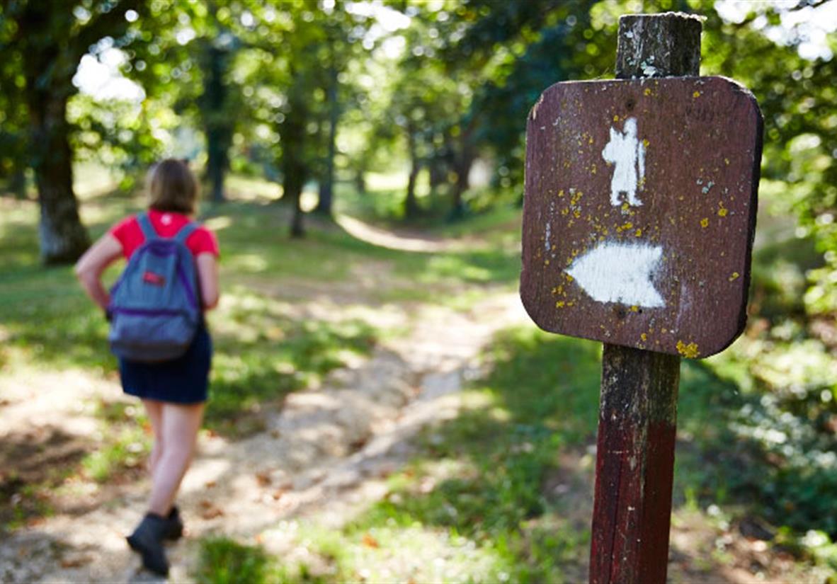 Wanderer auf der Via Francigena