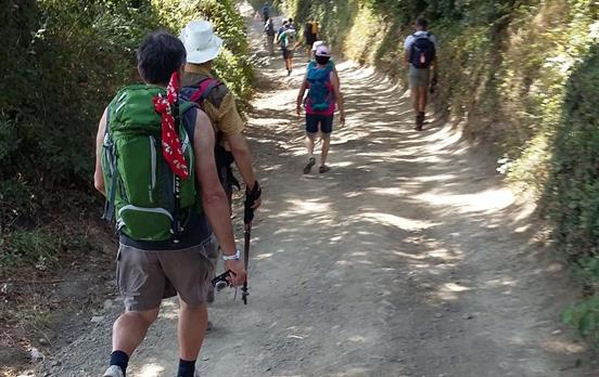 Wanderer auf der Via Franicgena