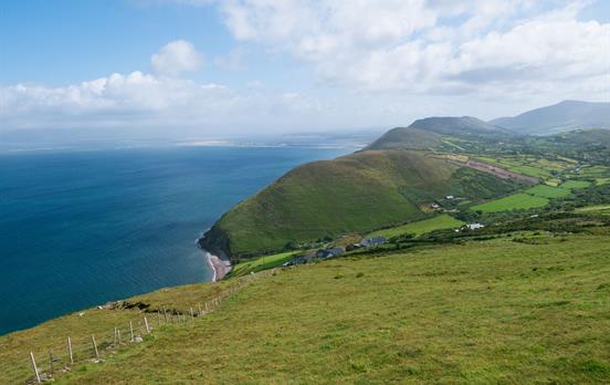 View looking towards the Dingle Peninsula