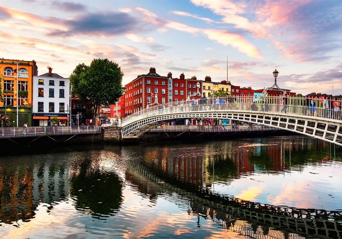 River Liffey running through the centre of Dublin