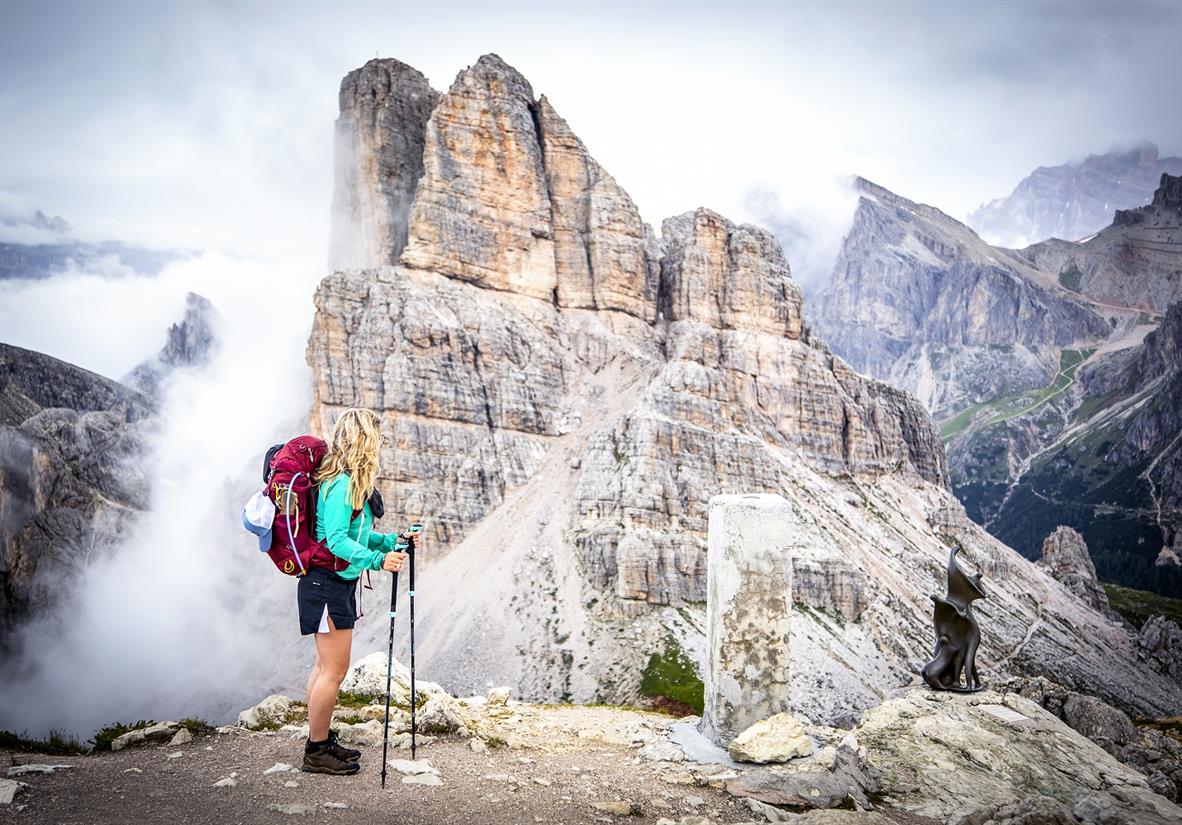 Walker in the Dolomites