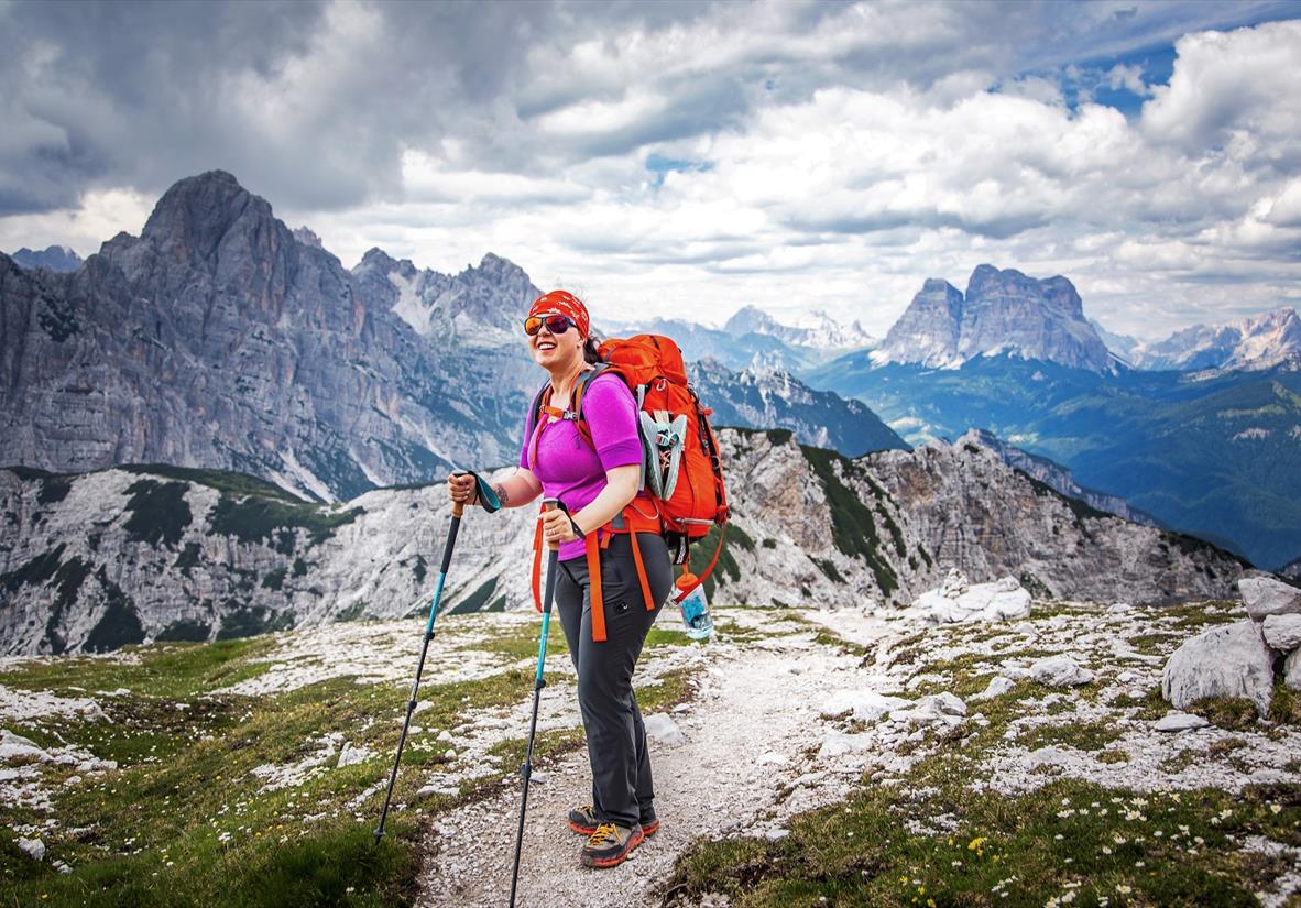 Walker in the Dolomites
