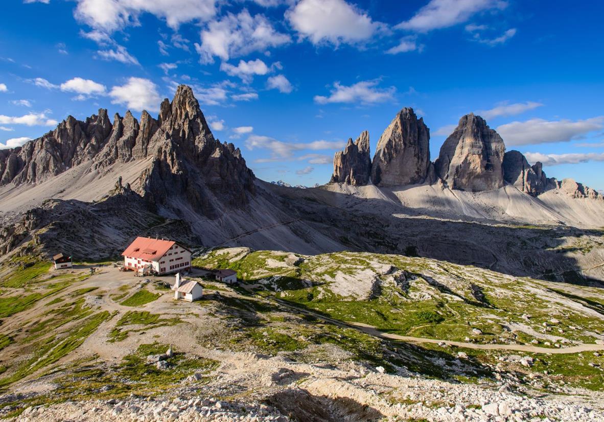 Dolomites and a mountain hut