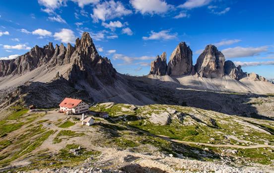 Dolomites and a mountain hut