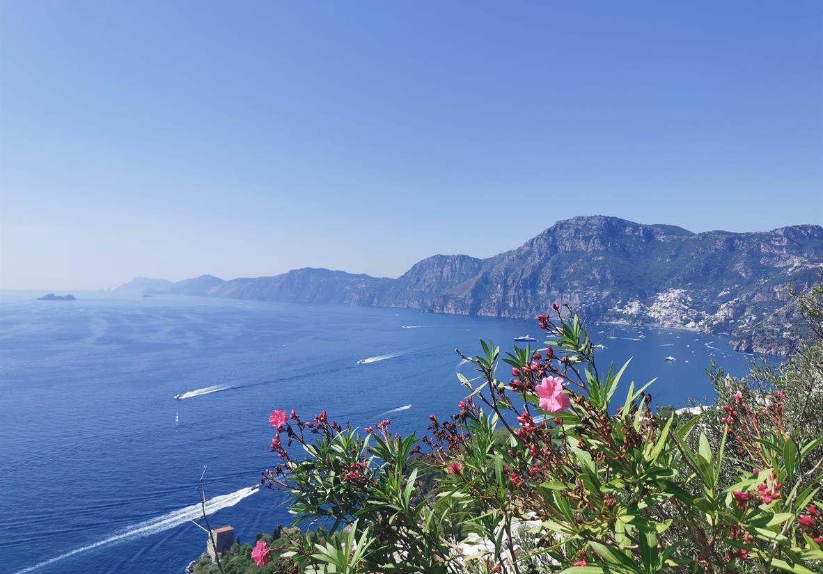Views from Praiano to Positano and Capri
