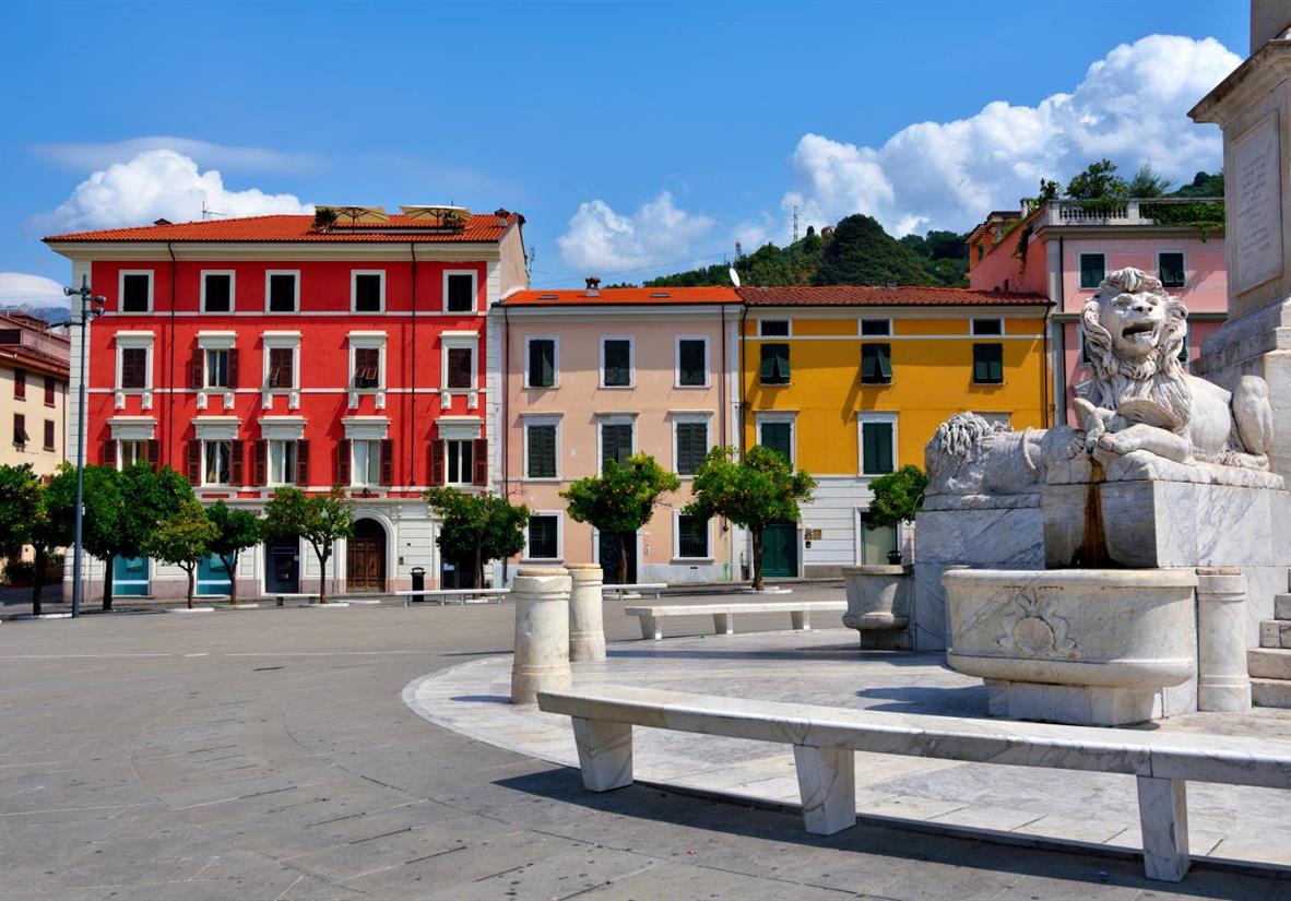 Colourful buildings in Massa