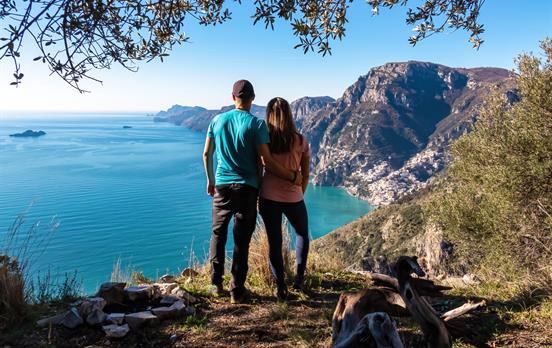Panoramasicht vom Pfad der Götter
