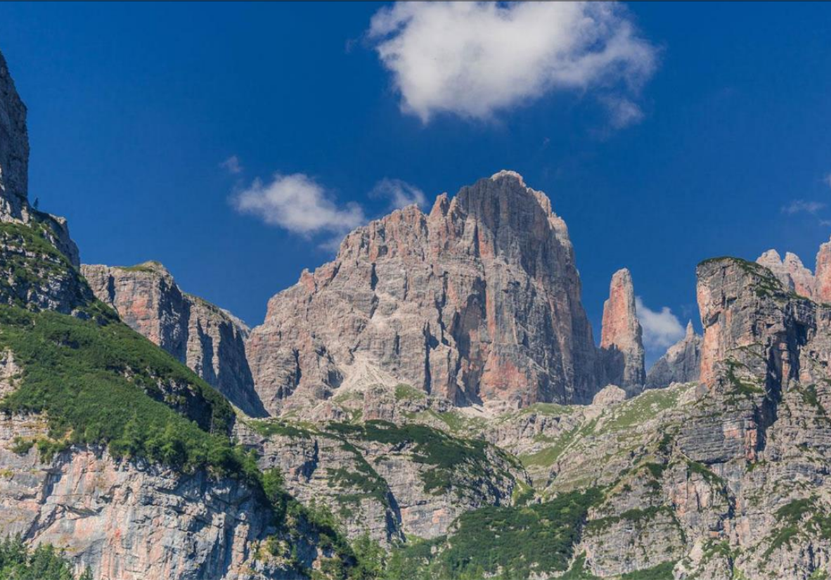Backdrop of the Brenta Dolomites