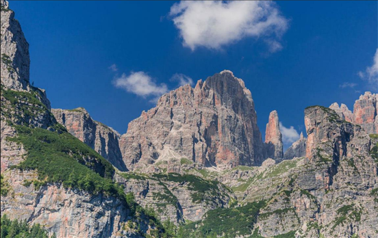 Backdrop of the Brenta Dolomites