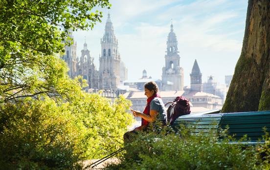 Ankunft in Santiago de Compostela