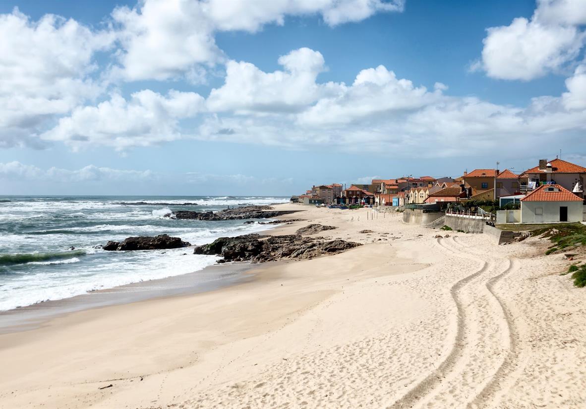 White sand beaches of Camino Portugues Coastal Way