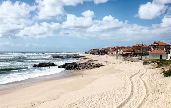 White sand beaches of Camino Portugues Coastal Way
