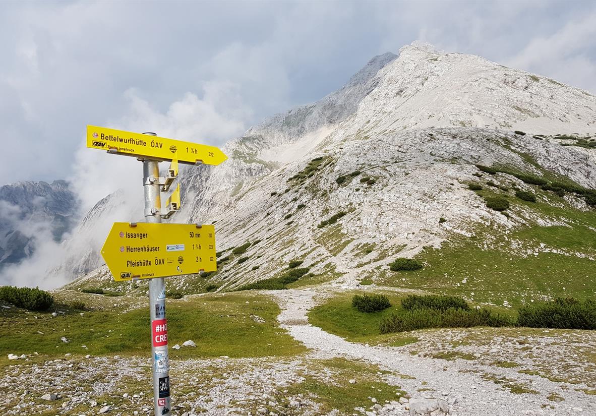 Follow well marked trails
