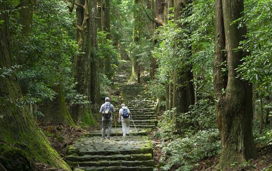 Wanderer auf dem Kumano Kodo ©JNTO