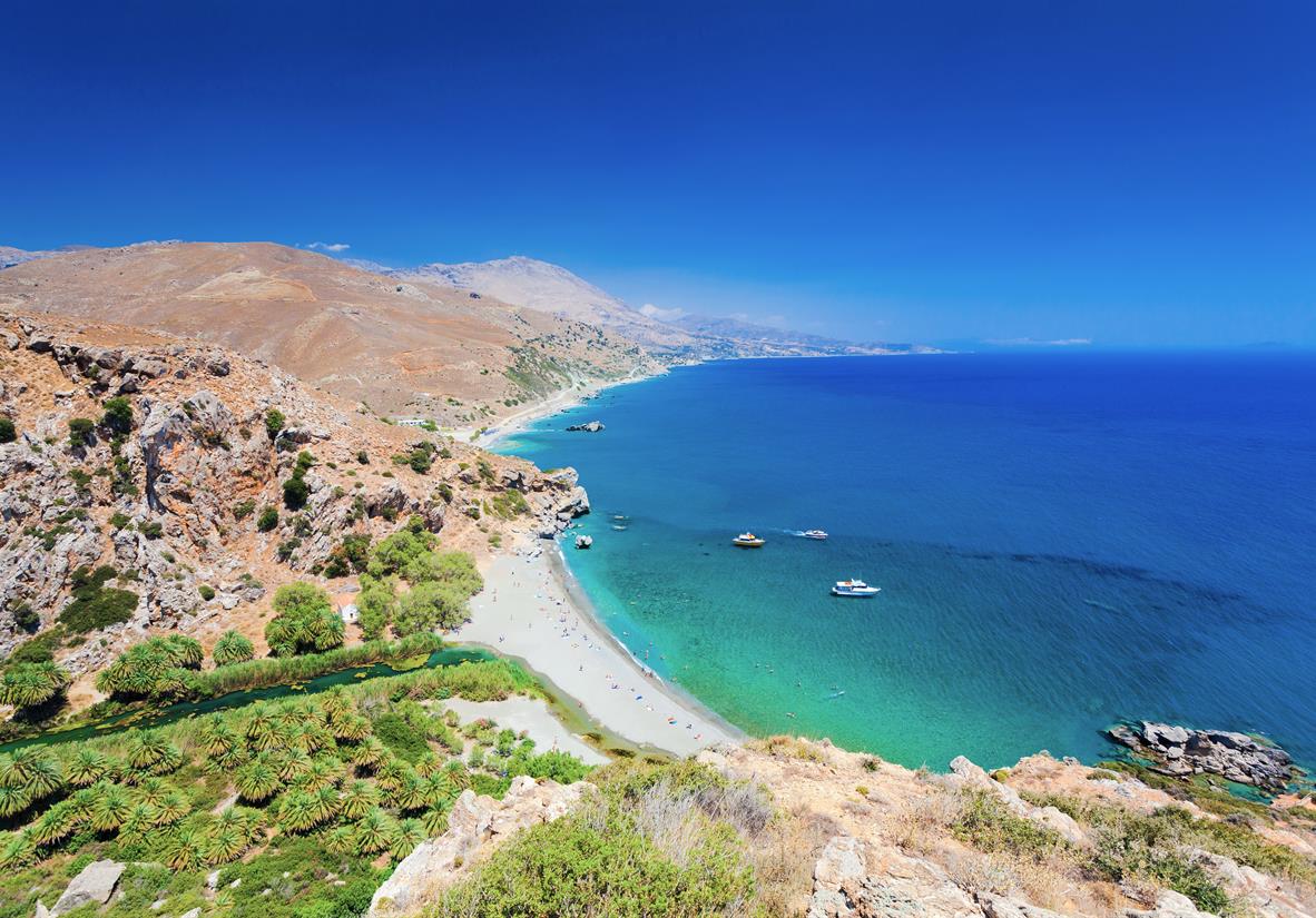 Strand von Preveli mit Palmenhain