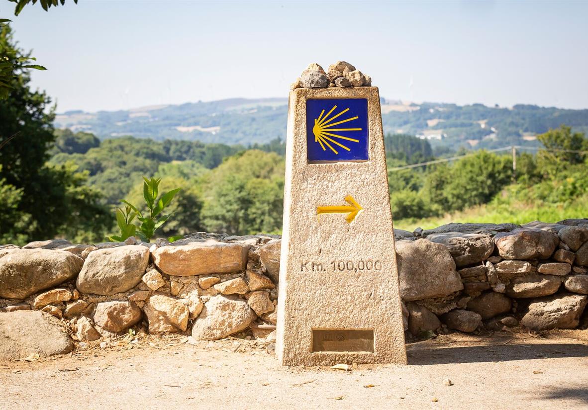 Camino trail markers along the way