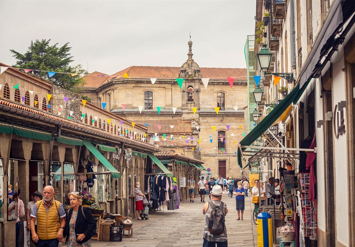 Vibrant city of Santiago de Compostela