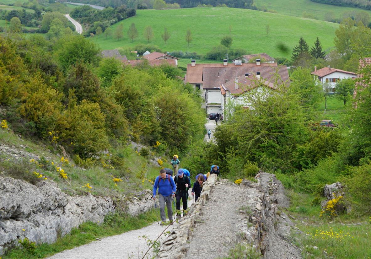 Pilger auf dem Jakobsweg.