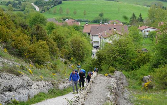 Pilger auf dem Jakobsweg.