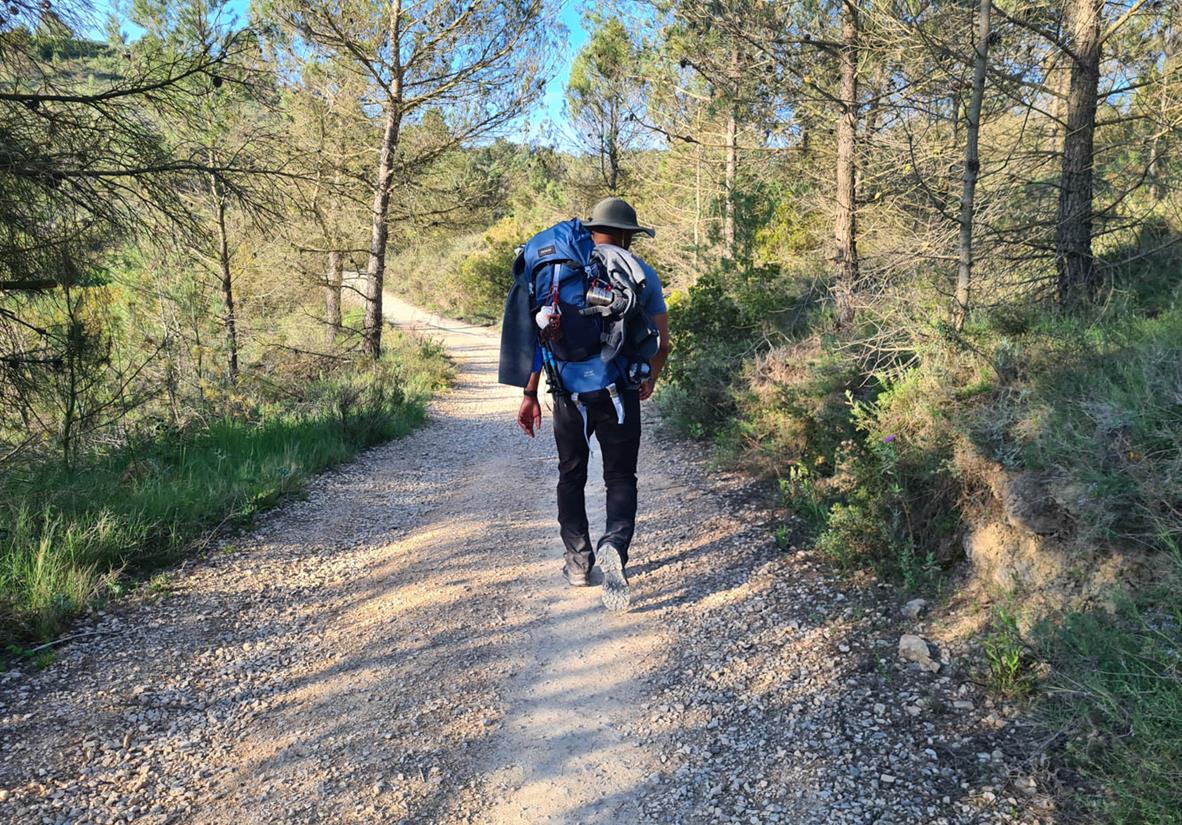 Pilger auf dem Camino.