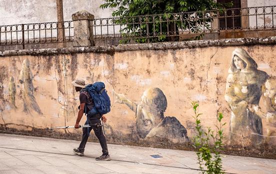 Pilger auf dem Weg nach Santiago