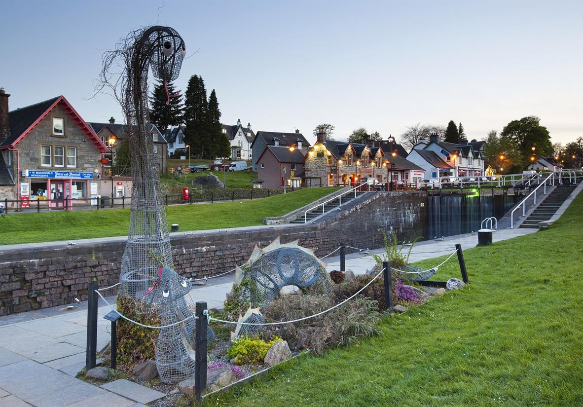 Nessie the Loch Ness monster sculpture