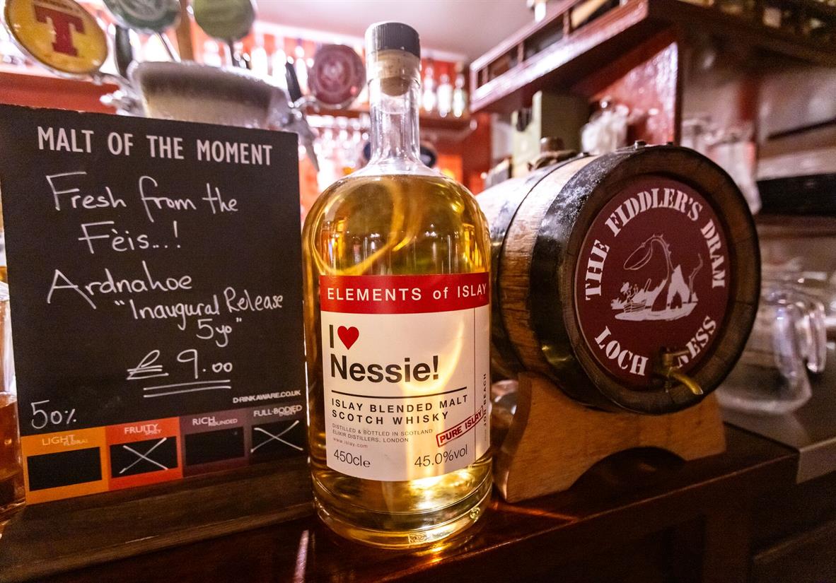 Whisky distilled in Loch Ness