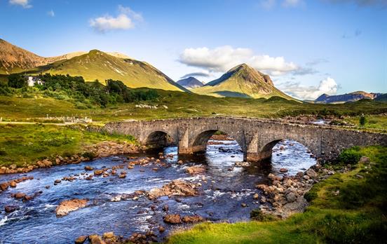 The iconic arched stone bridge at Sligachan