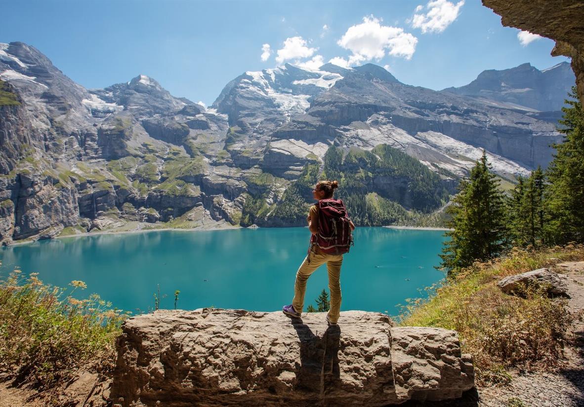 Blick auf den Oeschinensee