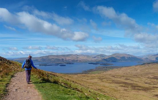 The West Highland Way on the shores of Loch Lomond