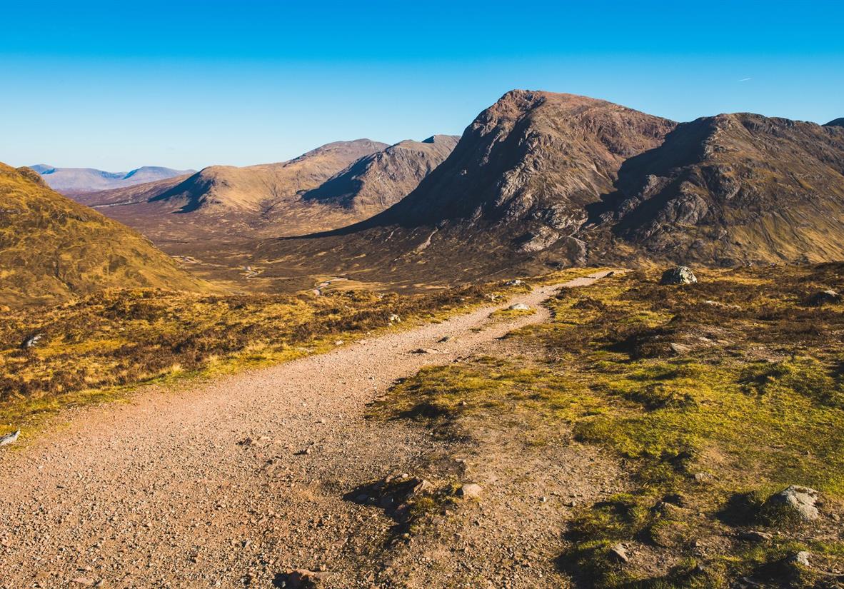 High rugged mountain scenery