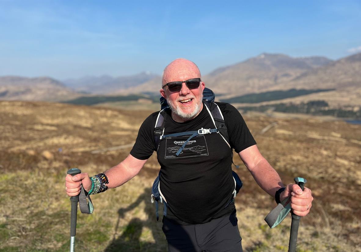 Solo hiker on the West Highland Way