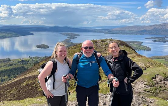 Happy walkers on the West Highland Way