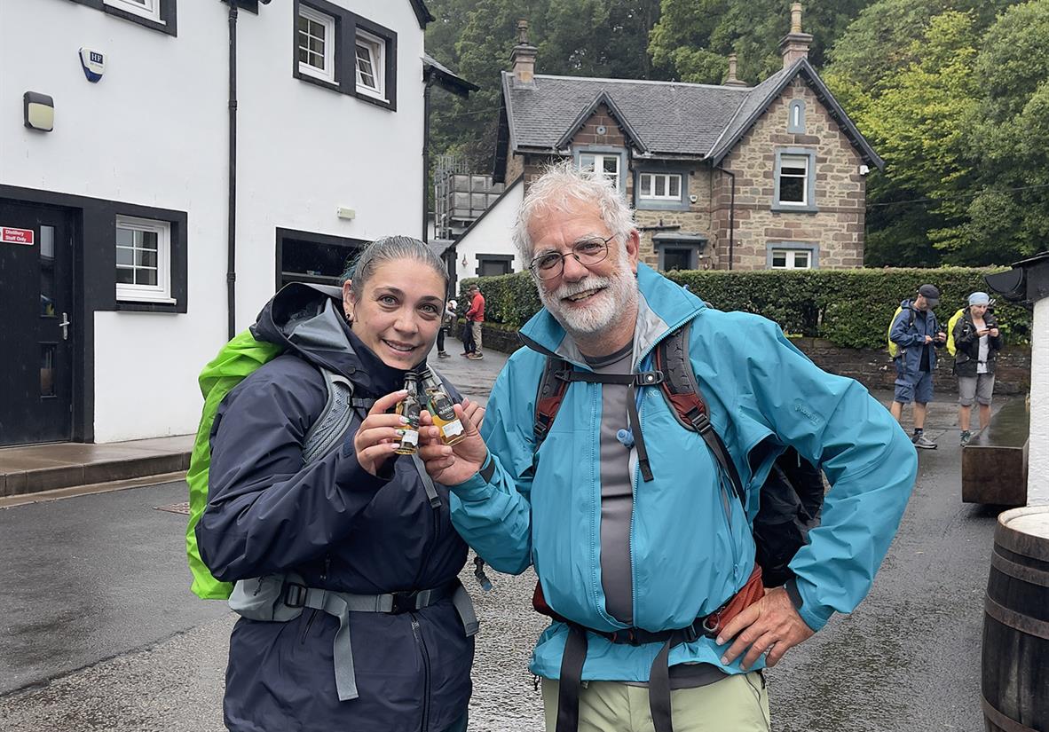 Walkers stopping off for a dram at Glengoyne
