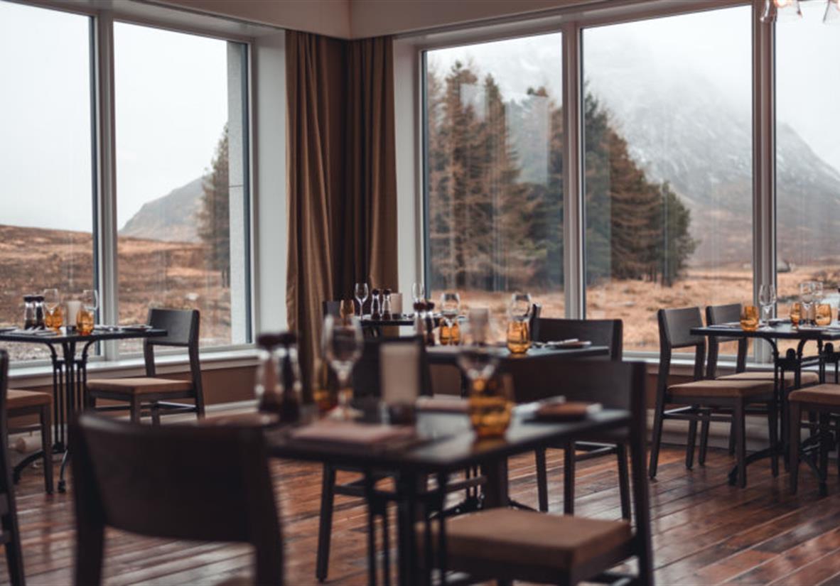 View from inside Kingshouse Hotel