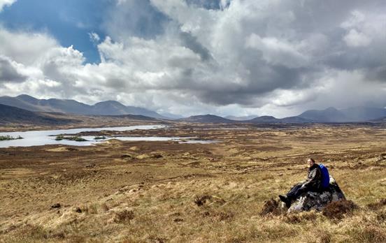Pausing on the Rannoch Moor