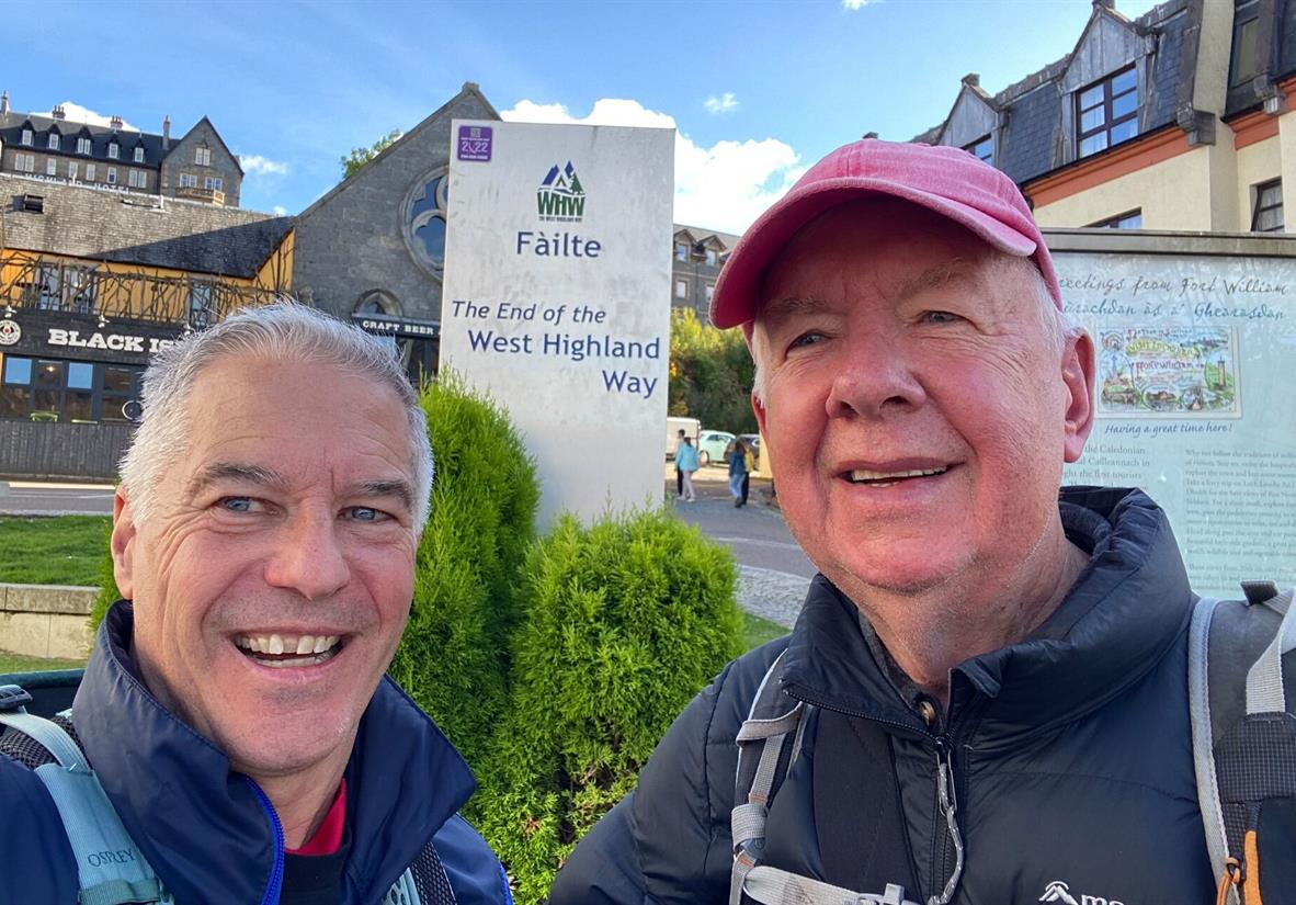 Hikers at the finish in Fort William