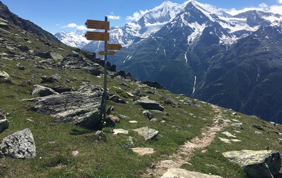 Typical Swiss waymarking