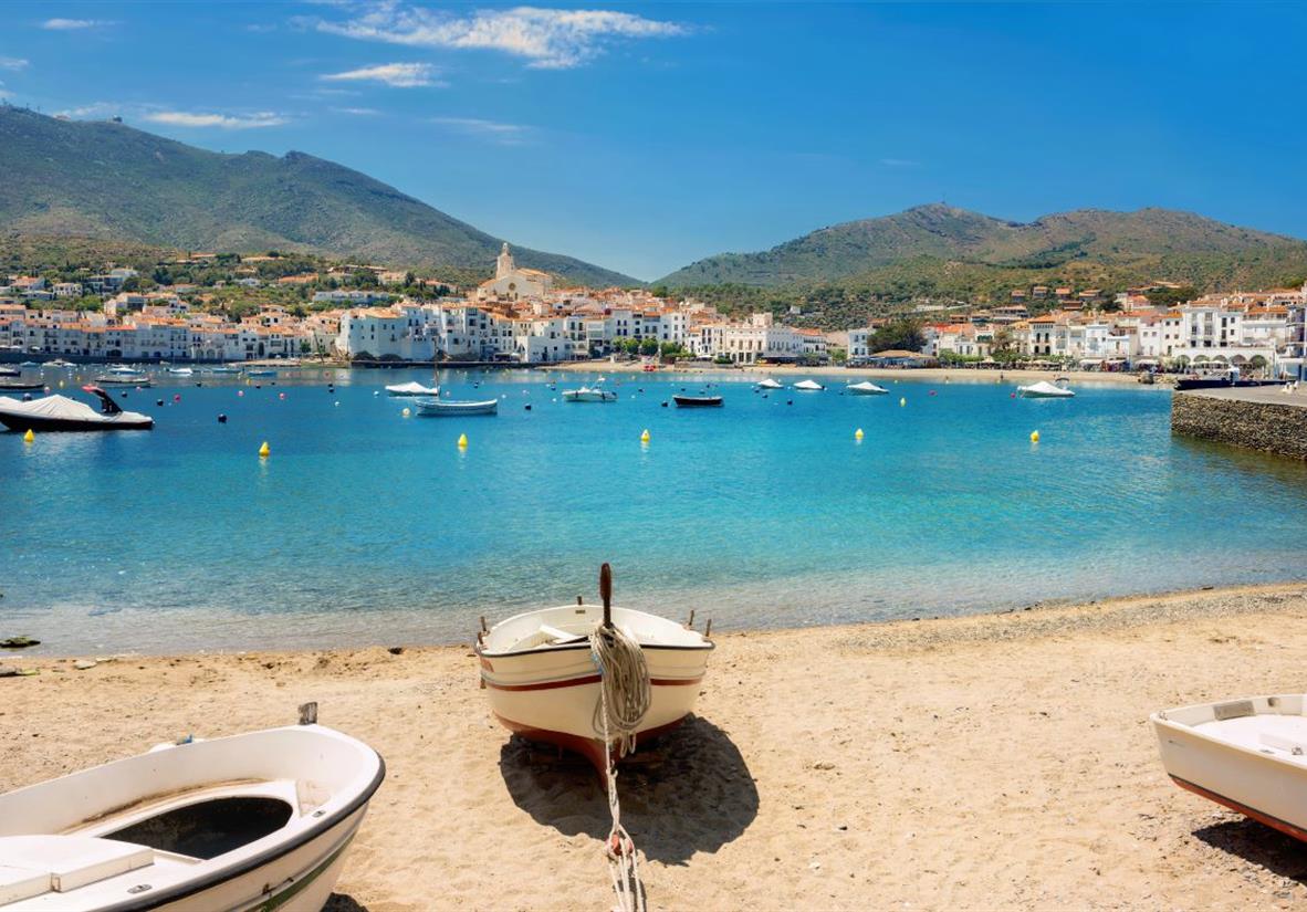 View of the white-washed village of Cadaques