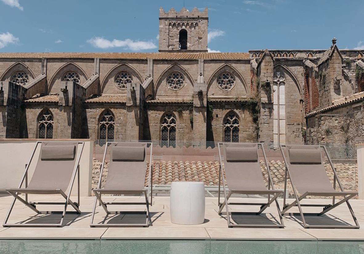 Medieval architecture from the pool in Empuries