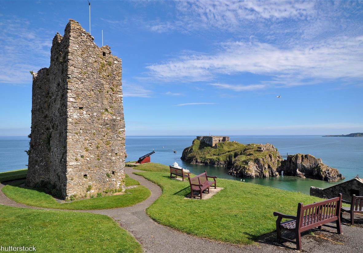 Tenby Castle, Pembrokeshire Coast Path